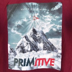 Primitive Maroon Graphic T-Shirt L